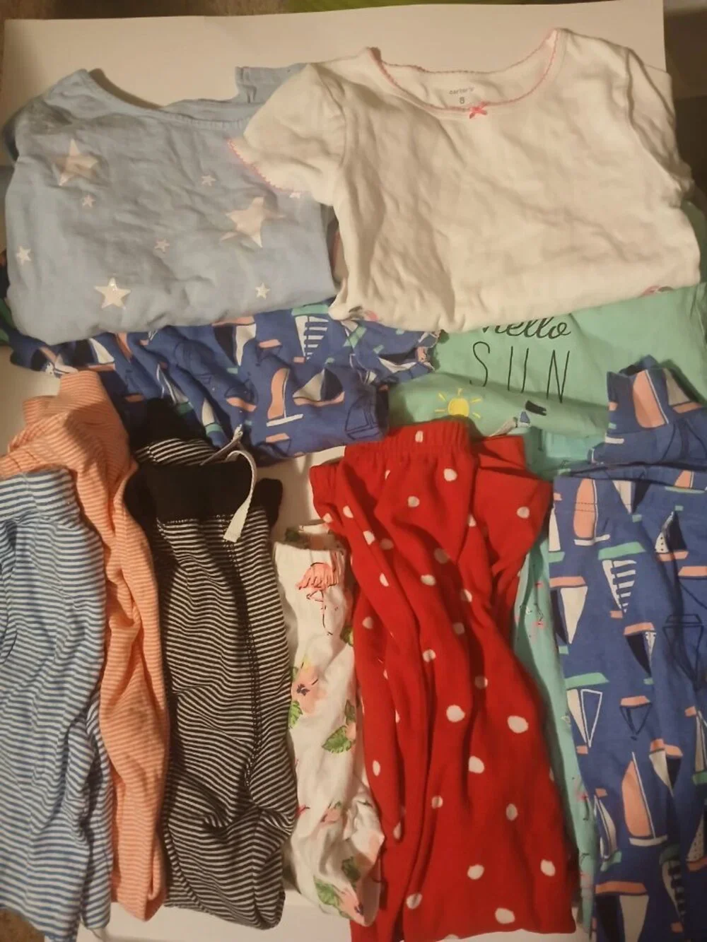 Girls Size 8 Pajama Lot
